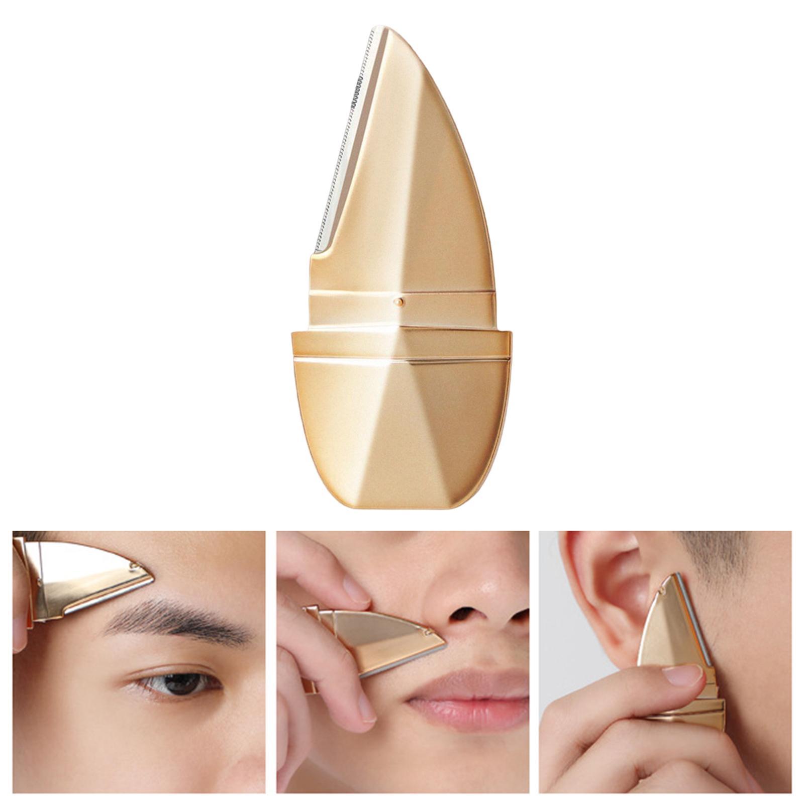 Eyebrow  with Cover Eyebrow Shaper Multipurpose Portable for Man Women , Golden