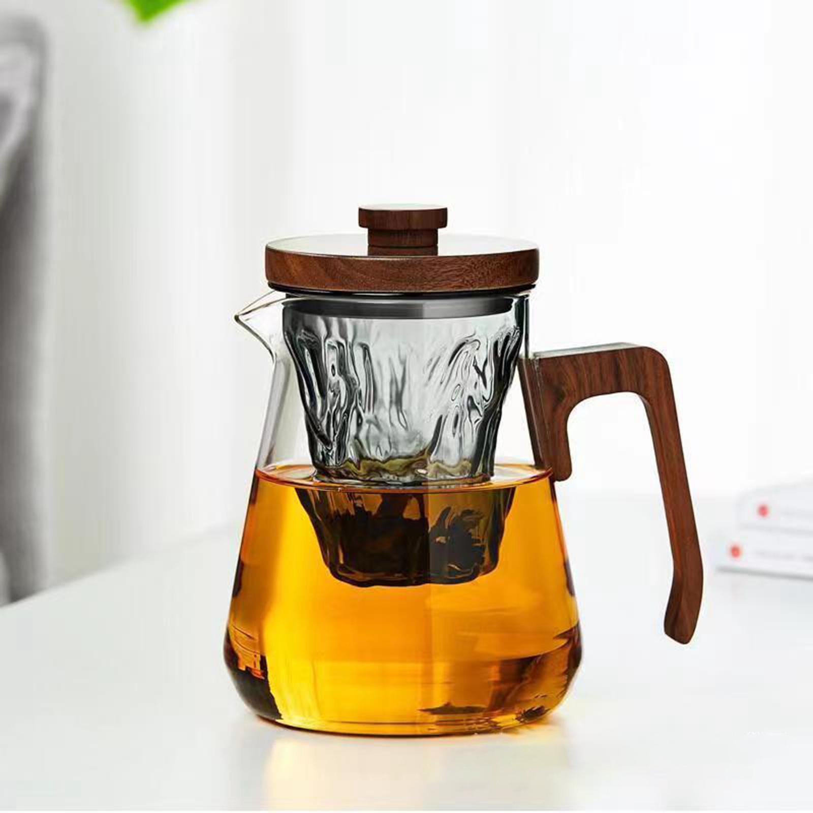 Portable Glass Tea Kettle Large Capacity for Table Household Kitchen