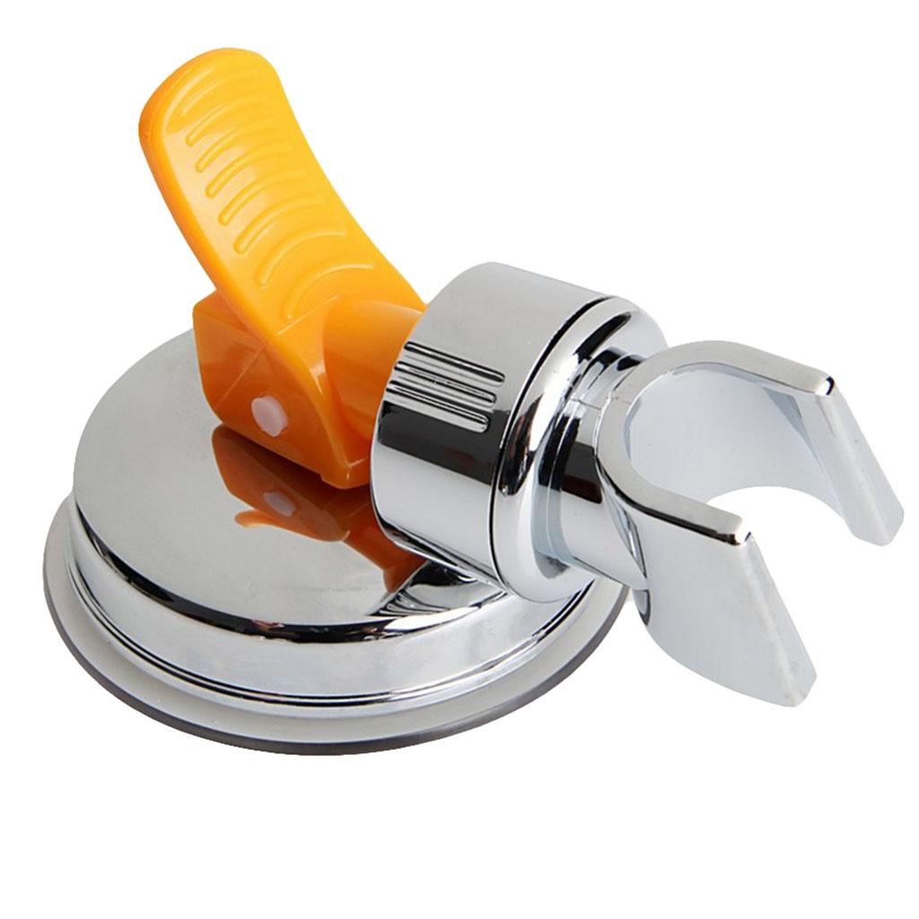 Adjustable Shower Head Holder with Suction Bracket Chrome ABS No Drilling