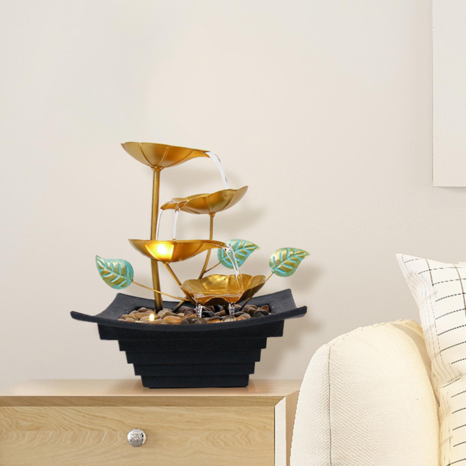 Desktop Waterfall Fountain Indoor Relaxation Tabletop Fountain for Bedroom