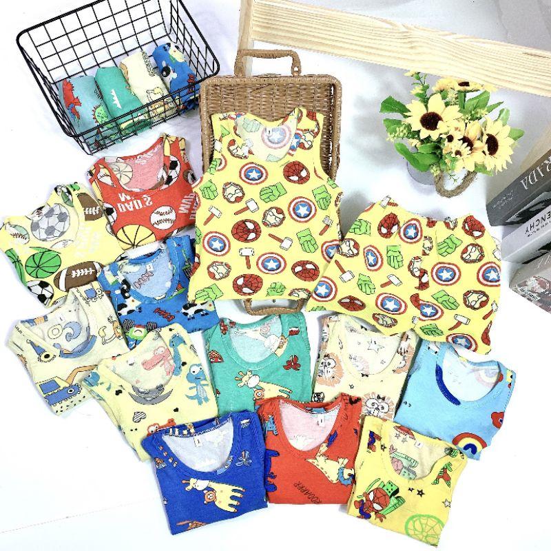 Bộ ba lỗ bé trai chất cotton co giãn 4c