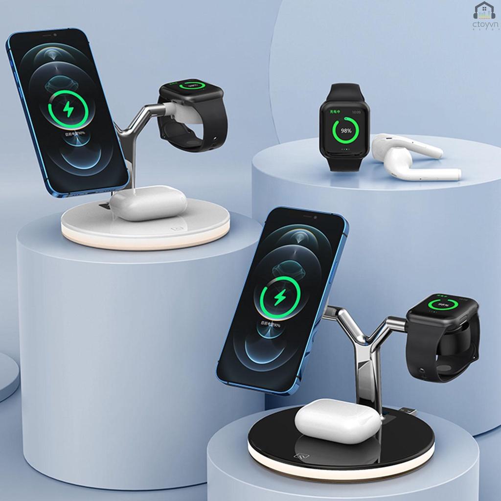 Đế sạc nhanh không dây 3 trong 1 cho iWatch Airpods Pro iPhone 12/12pro Max