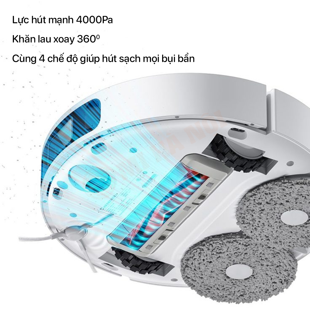 Robot hút bui lau nhà thông minh Xiaomi Mijia Omni tự động đổ rác, tự giặt và sấy khô rẻ lau- Hàng nhập khẩu