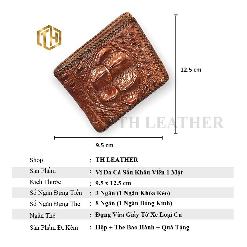 Ví Da Cá Sấu Khâu Viền 6 Gù Hàng Hiếm - Bóp Nam Da Cá Sấu Da Gù Đầu Khâu Viền Thủ Công - BH 24 tháng