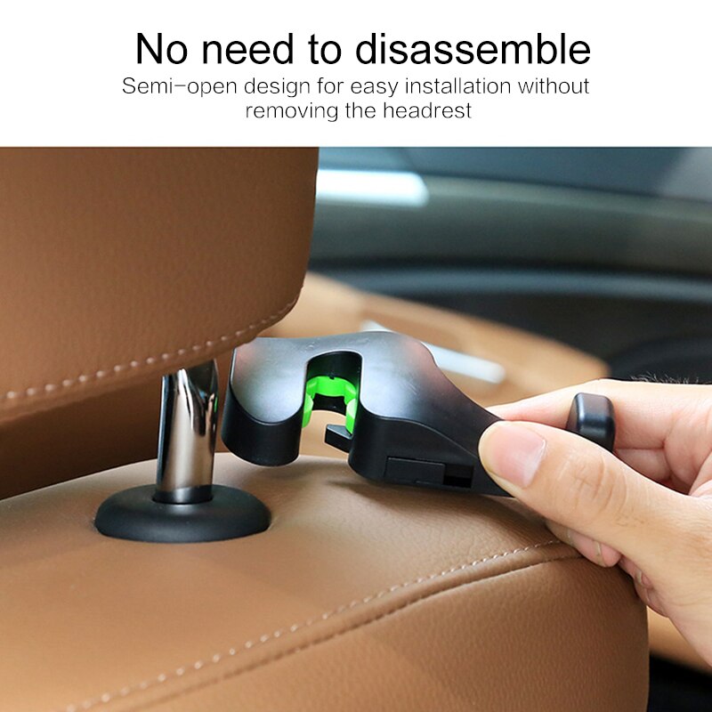 Bộ 2 móc treo đồ sau ghế ô tô, xe hơi Car headrest seat hook