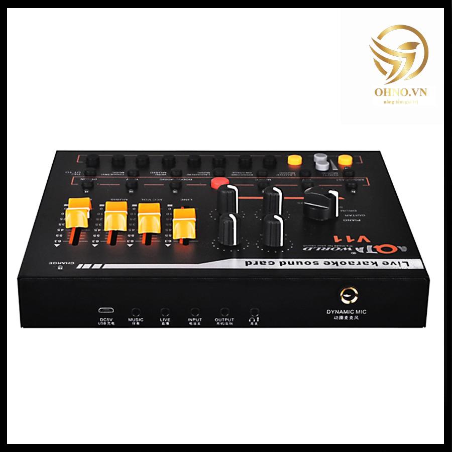 Sound Card Thu Âm V11 Sound Card USB Thiết Bị Thu Âm Livestream