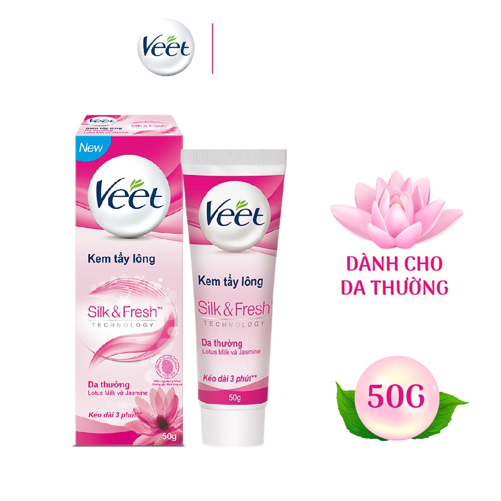 Kem Tẩy Lông Cho Da Thường Veet Silk Fresh 50G