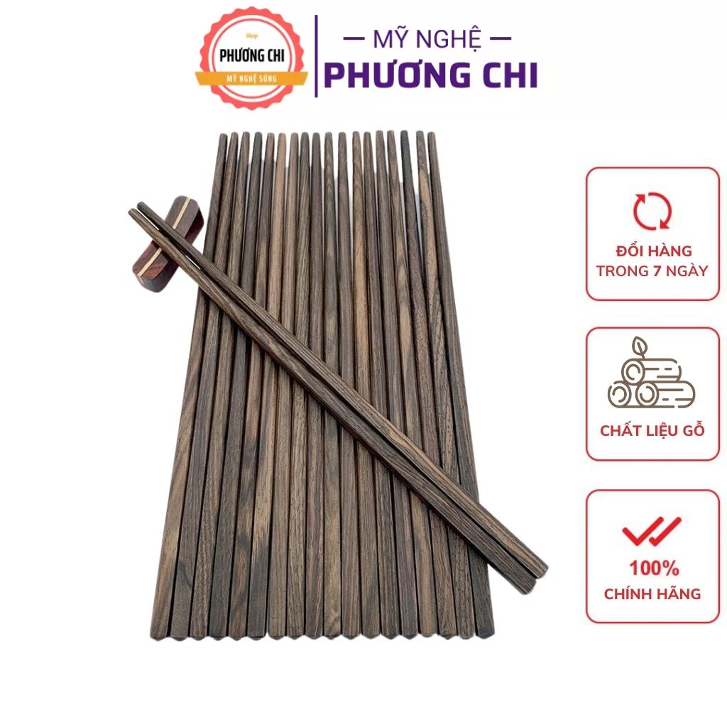 Đũa gỗ cao cấp không chất bảo quản , Đũa gỗ trắc siêu chắc siêu bền, đũa chống mốc | Mỹ Nghệ Phương Chi