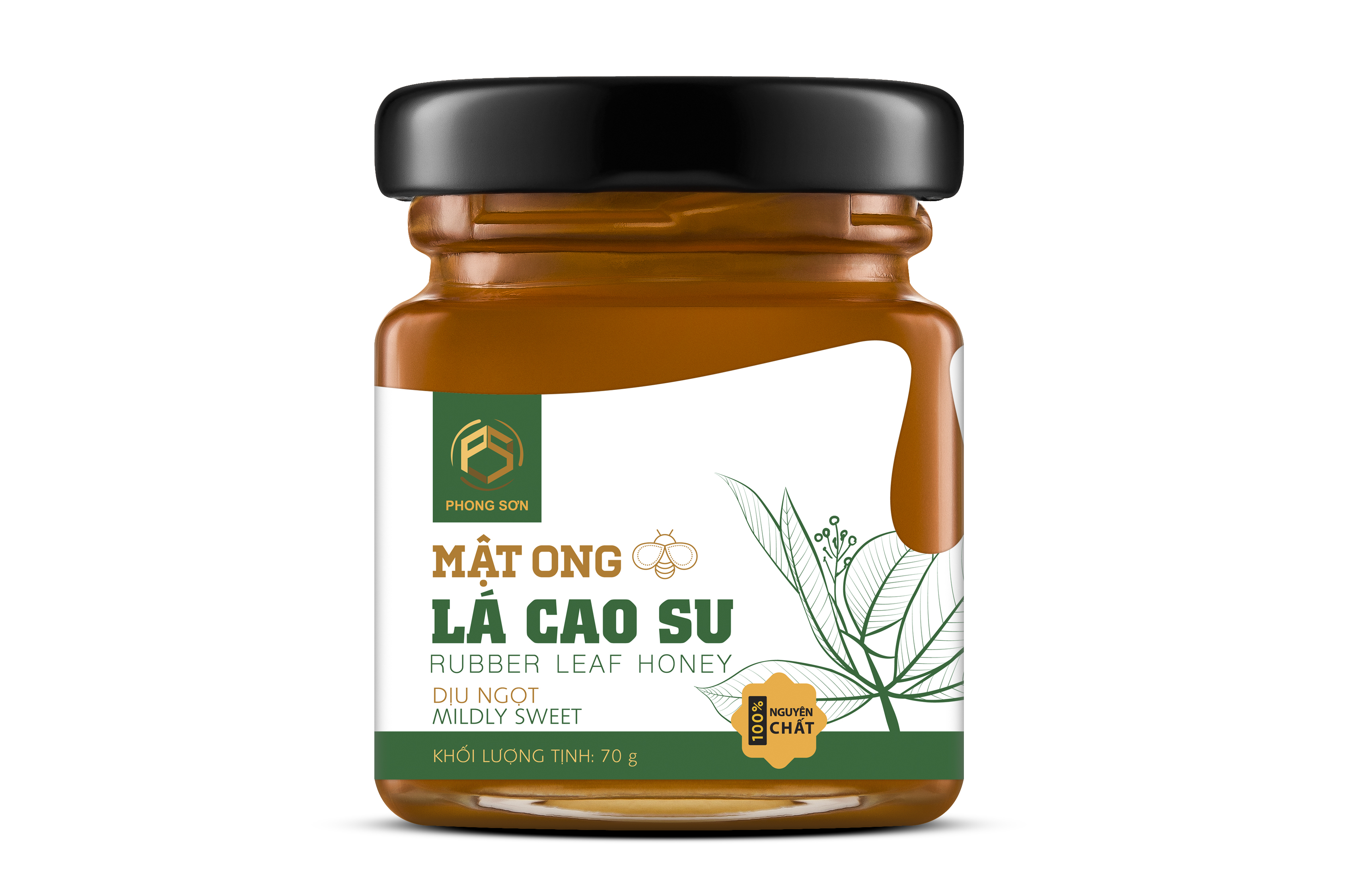 Mật Ong Lá Cao Su - Tự Nhiên Tiêu Chuẩn Xuất Khẩu - 70g/280g/530g