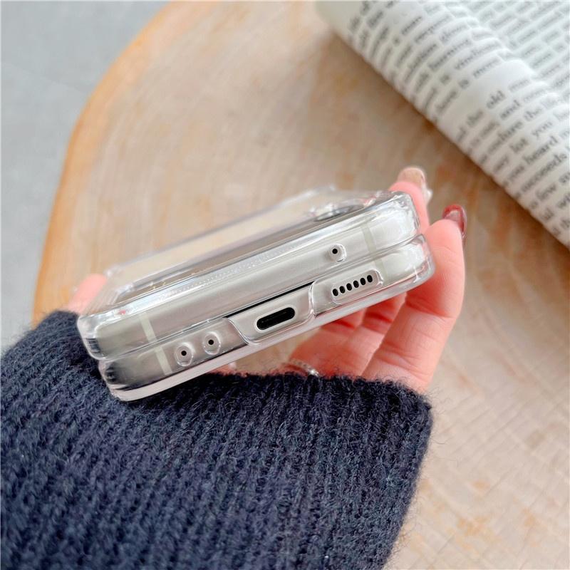 Ốp Lưng Nhựa Cứng Chống Sốc Trong Suốt Cho Dòng Samsung Galaxy Z Flip 3 / Z Flip 4