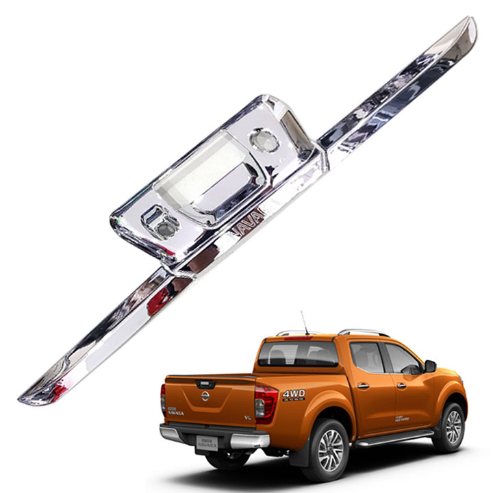 Ốp trang trí tay mở cốp sau cho xe Nissan Navara mạ Crom cao cấp