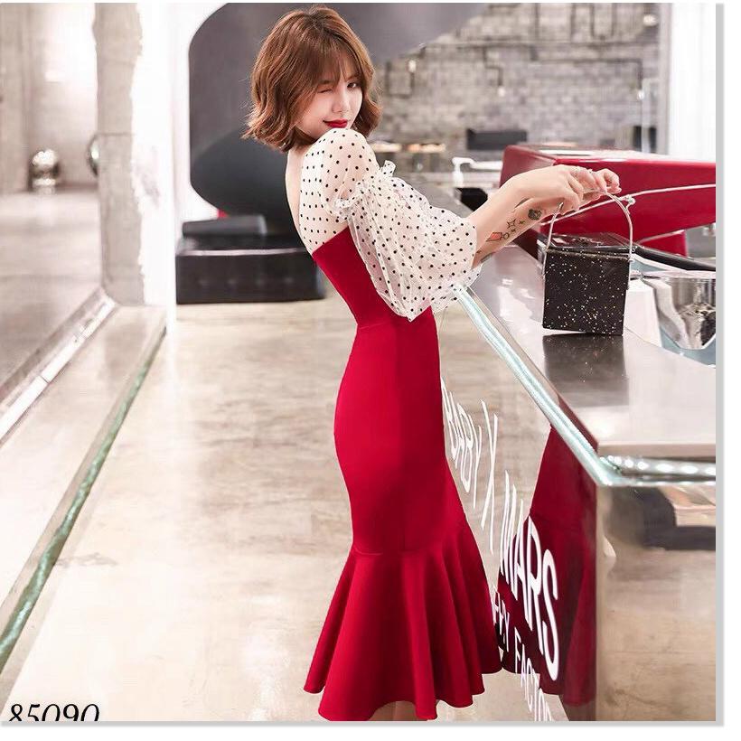 Đầm Umi đuôi cá phối lưới cực sang , tôn dáng đẹp cho chị em KME FASHION