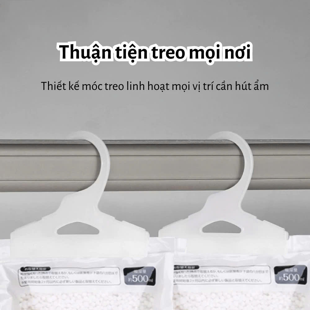 Túi  hút ẩm chống mốc dạng treo dùng cho tủ quần áo tủ giầy giúp hút ẩm quần áo tránh bị ẩm mốc