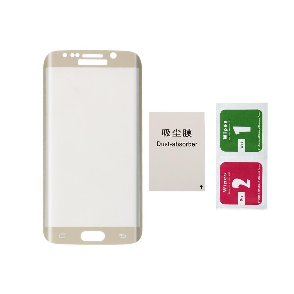 Full Coverage Tempered Glass Screen Film For Galaxy S6 Edge-Golden