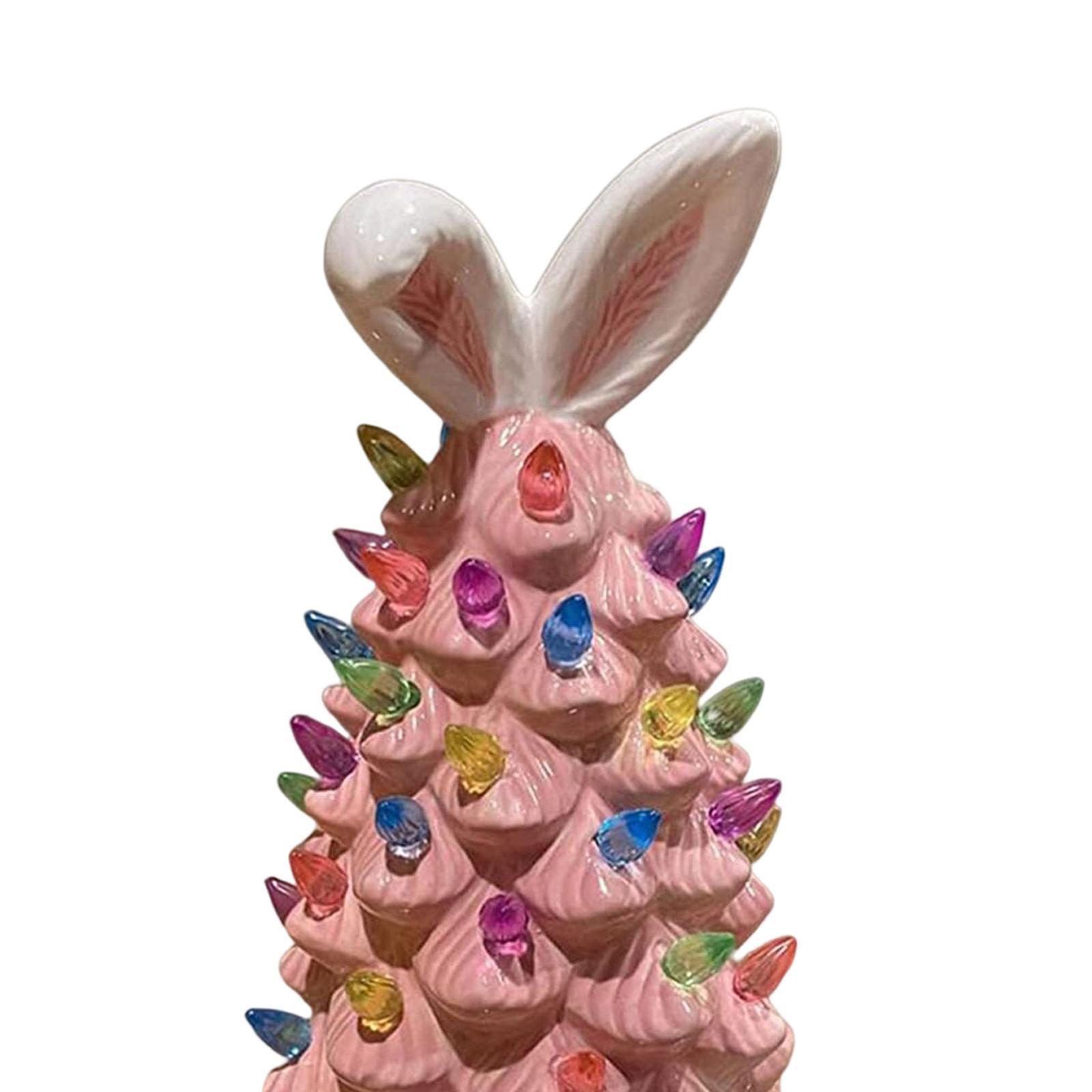 Easter Bunny Statue Ornaments Animal Figures for Home Shelf Decoration