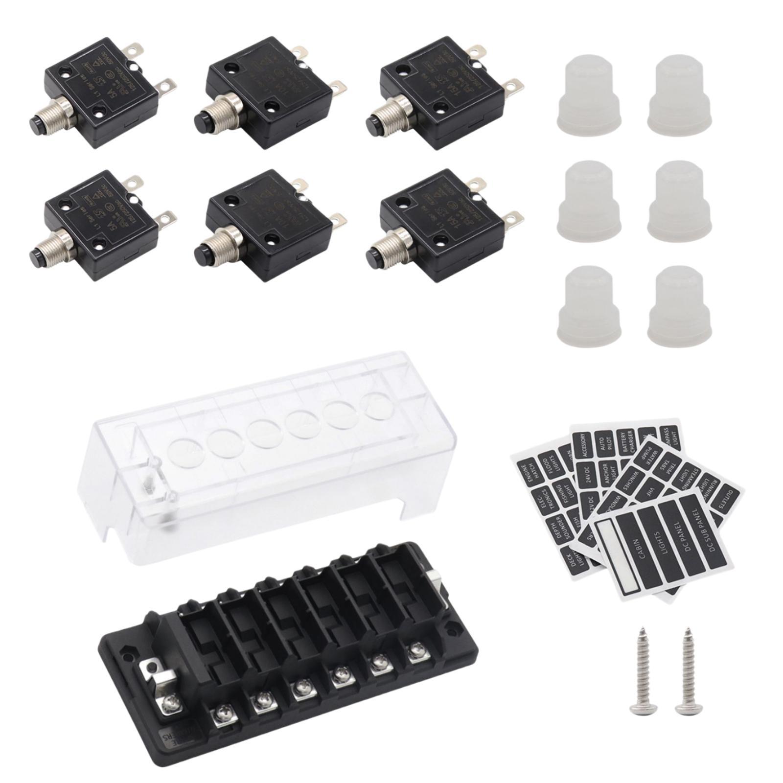 Circuit Breakers Box Circuit Breaker Fuse Block Box for Auto Car Marine Boat