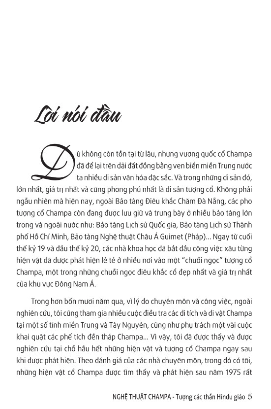NGHỆ THUẬT CHAMPA - TƯỢNG CÁC THẦN HINDU GIÁO - Ngô Văn Doanh - NXB Đà Nẵng