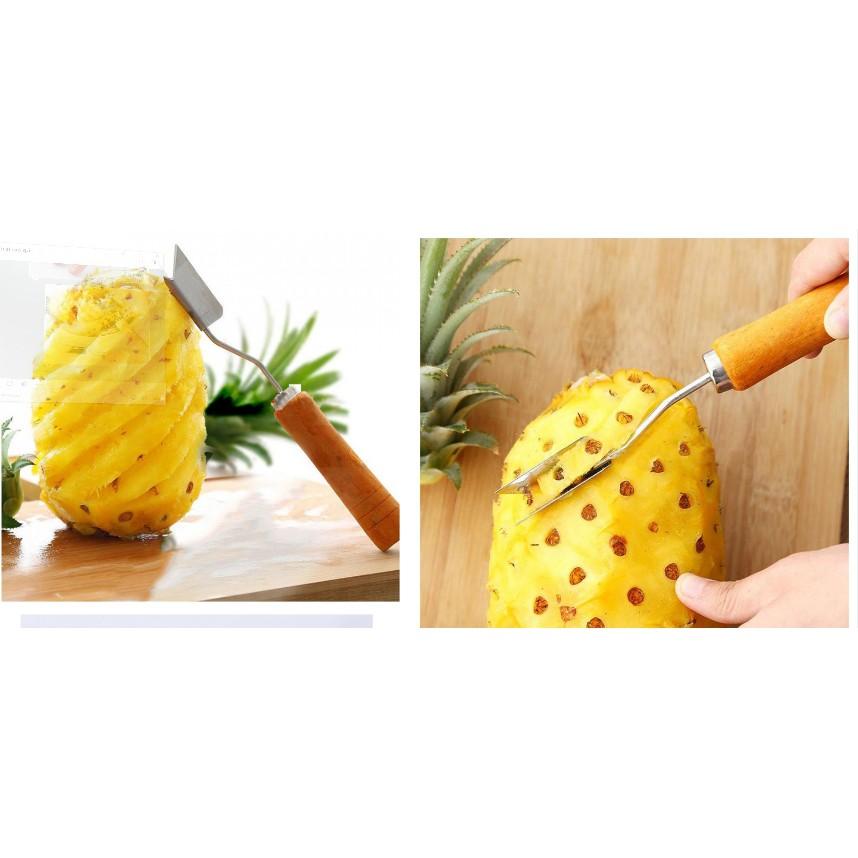 Dụng Cụ Gắp Mắt Dứa Thần Tốc, Thép Cứng - Cán Gỗ