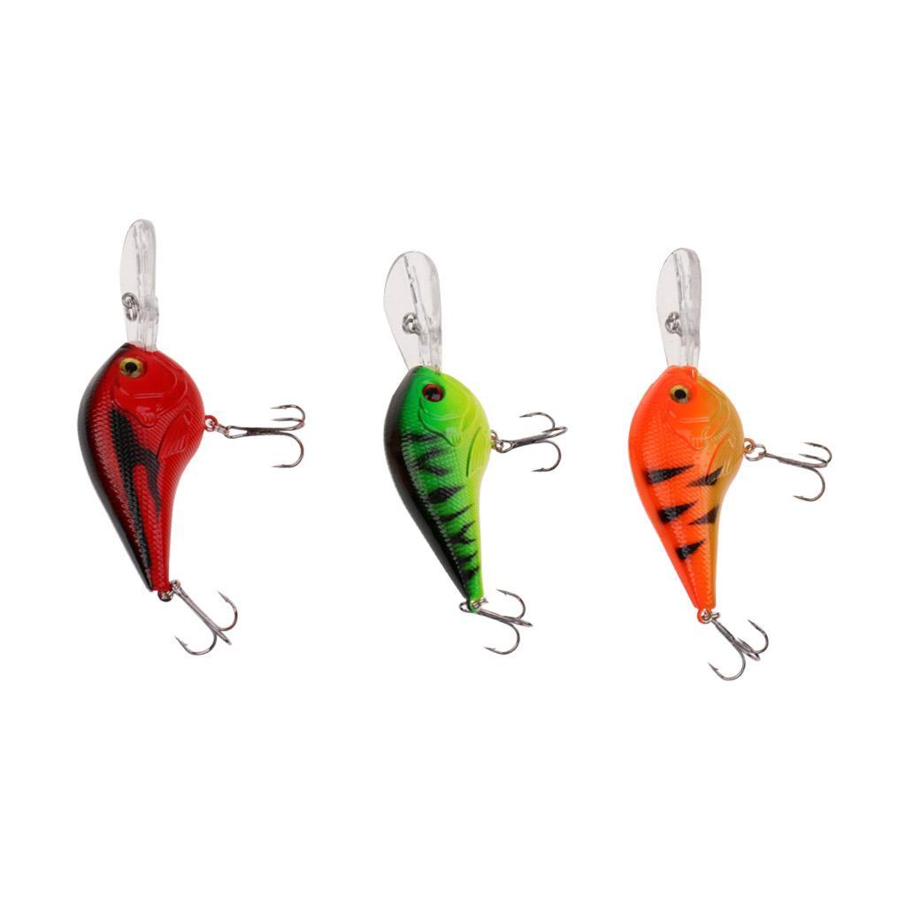 3pc Fishing Lures Plastic Hard Bait Minnow Lure with Treble Hook Life-like Swimbait Fishing Bait 3D Fishing Eyes Wobblers Crankbait Vibe Sinking Lure for Bass Trout Walleye Redfish