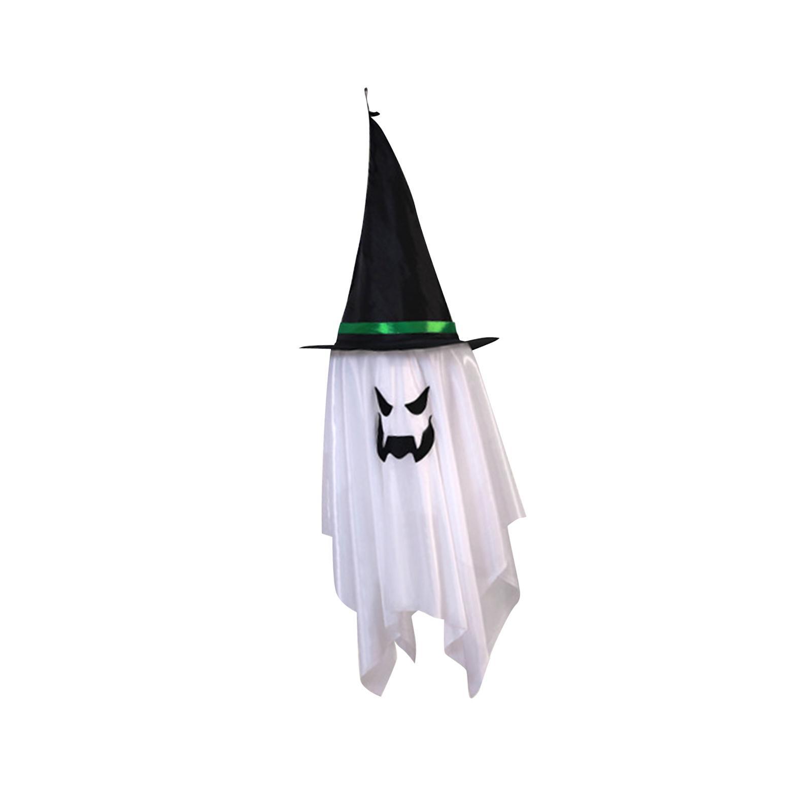 Halloween LED Flashing Light, Glowing Hanging , Scary Decorative Reusable Hanging Witch Hat Lamp for Patio ,Indoor Yard Decor