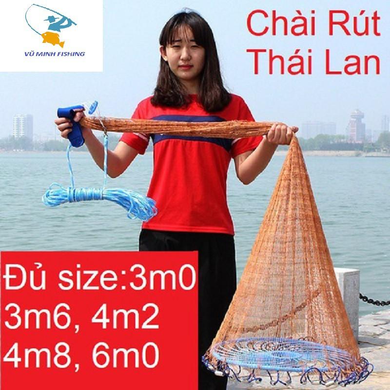 CHÀI CÁ - chài đánh cá Thái Lan sợi dù có đĩa chuyên bắt cá tôm