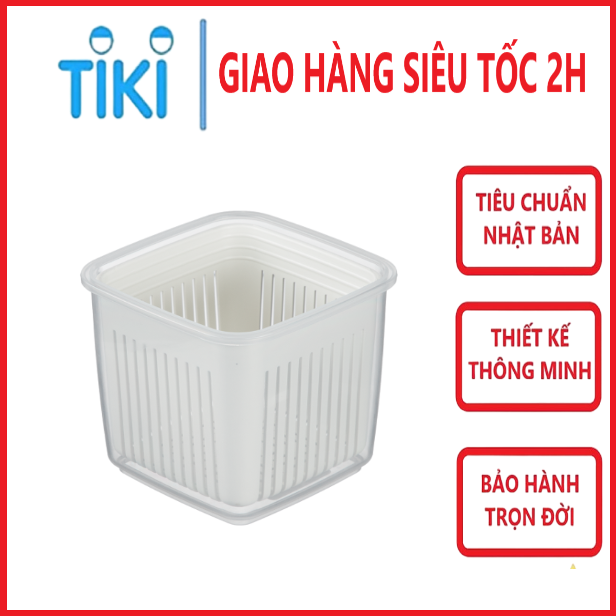 Hộp đựng hành tỏi, Nắp vặn kín niêm phong tốt, không bay mùi - Chính hãng inochi, tiêu chuẩn nhật bản
