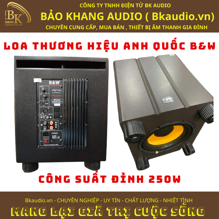 Loa sub ( loa trầm ) SW.Pro888. Loa đến từ thương hiệu B&amp;W ( Anh quốc ). Msp: SPL&amp;A-02