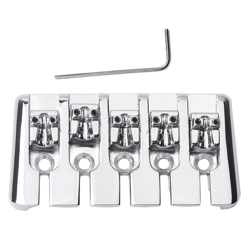 Bass Bridge Chrome Fixed Bridge for Electric Bass Guitar Accessory