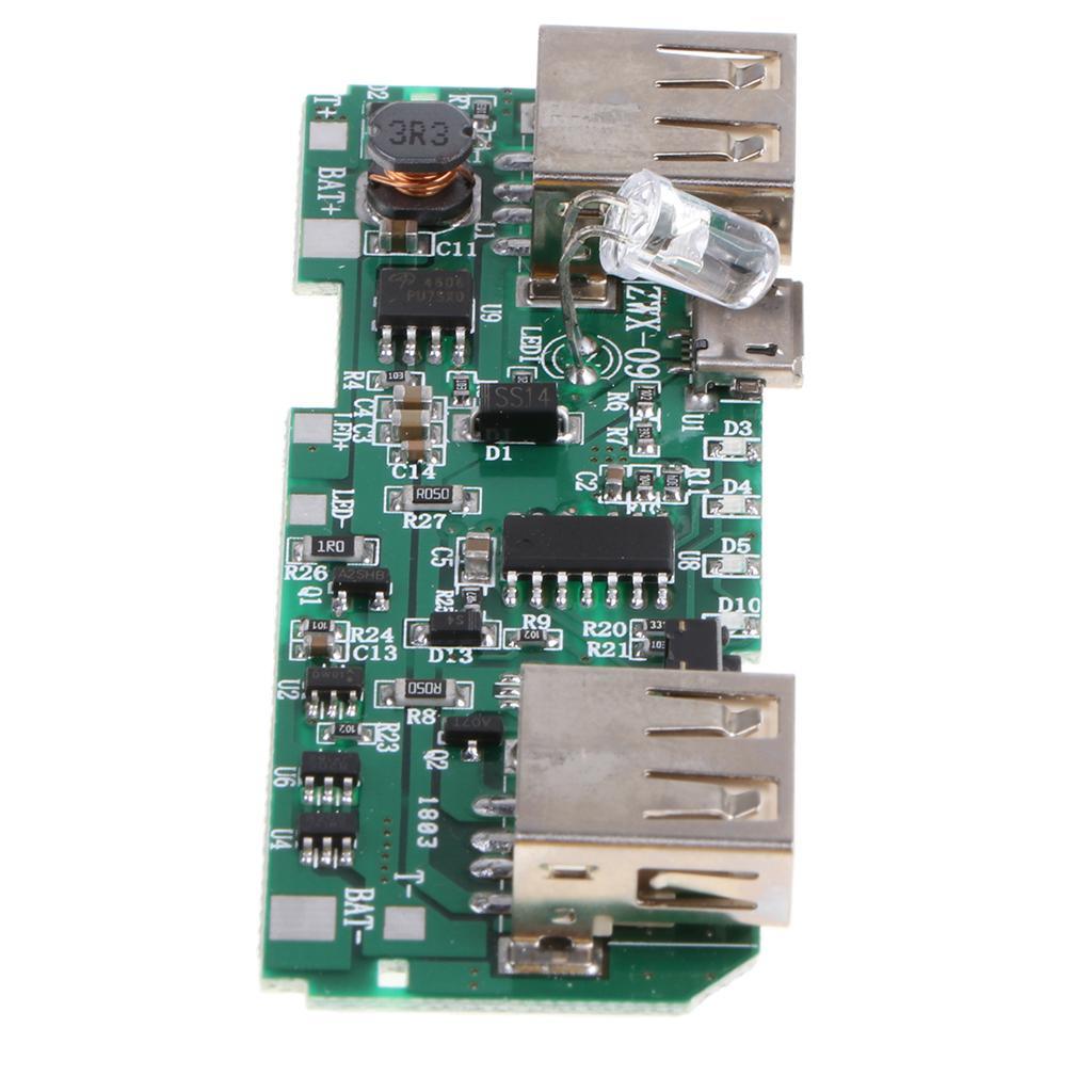 Solar Light Double U with LED Light 2.1A Booster Board PCBA Circuit Board