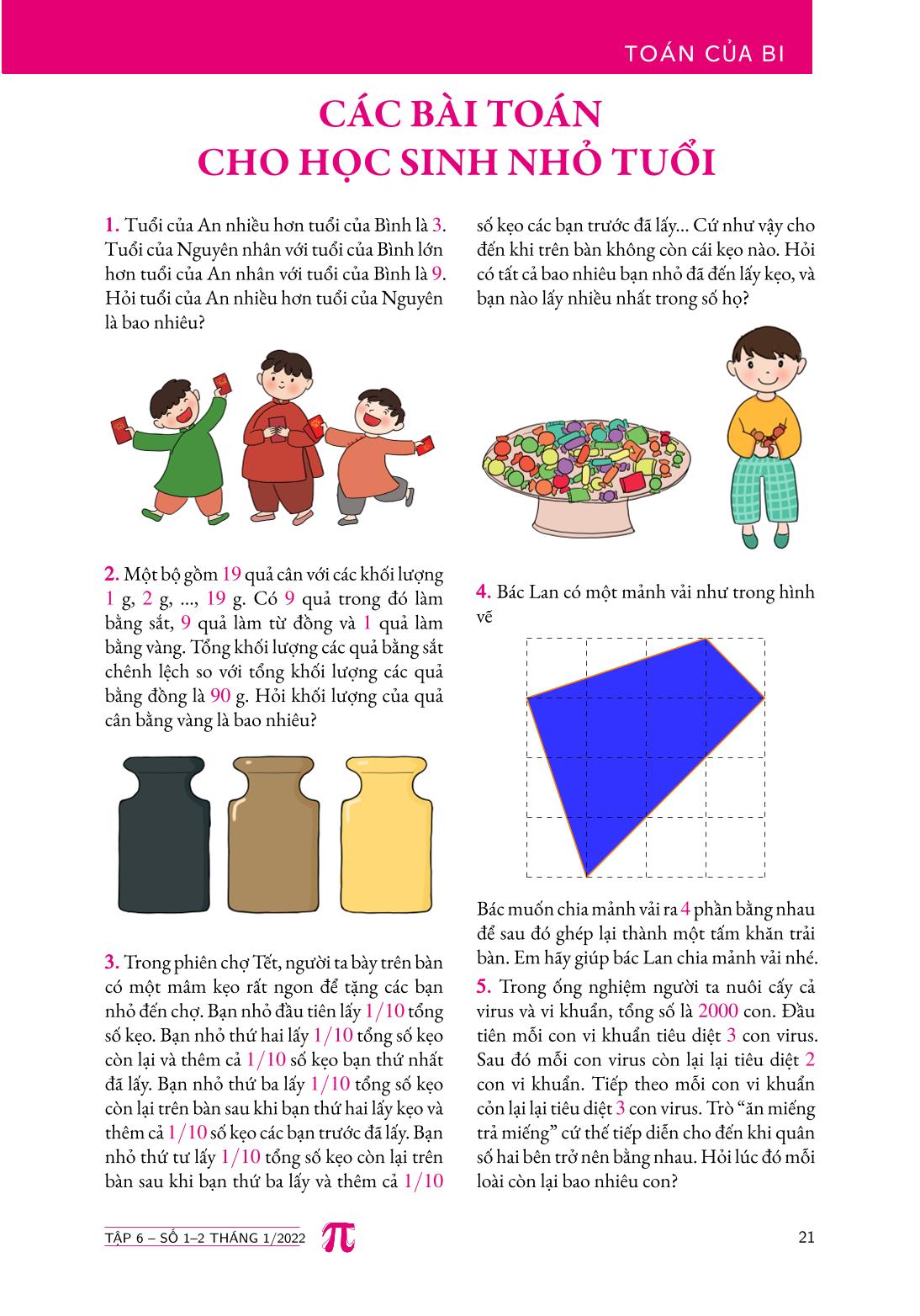 Tạp chí Pi- Hội Toán học Việt Nam số 1&amp;2/ tháng 1 năm 2022
