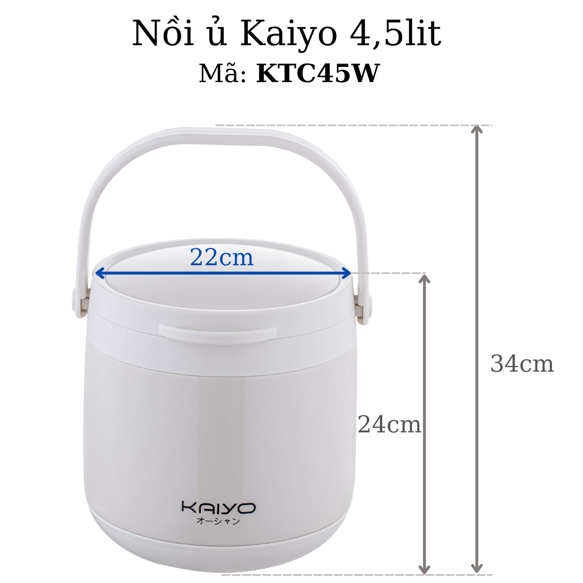 Nồi ủ Kaiyo - Nhật (3L, 4.5L)