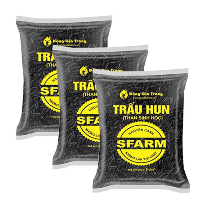 Giá Thể Trấu Hun Nguyên Cánh Sfarm  Túi 5dm3