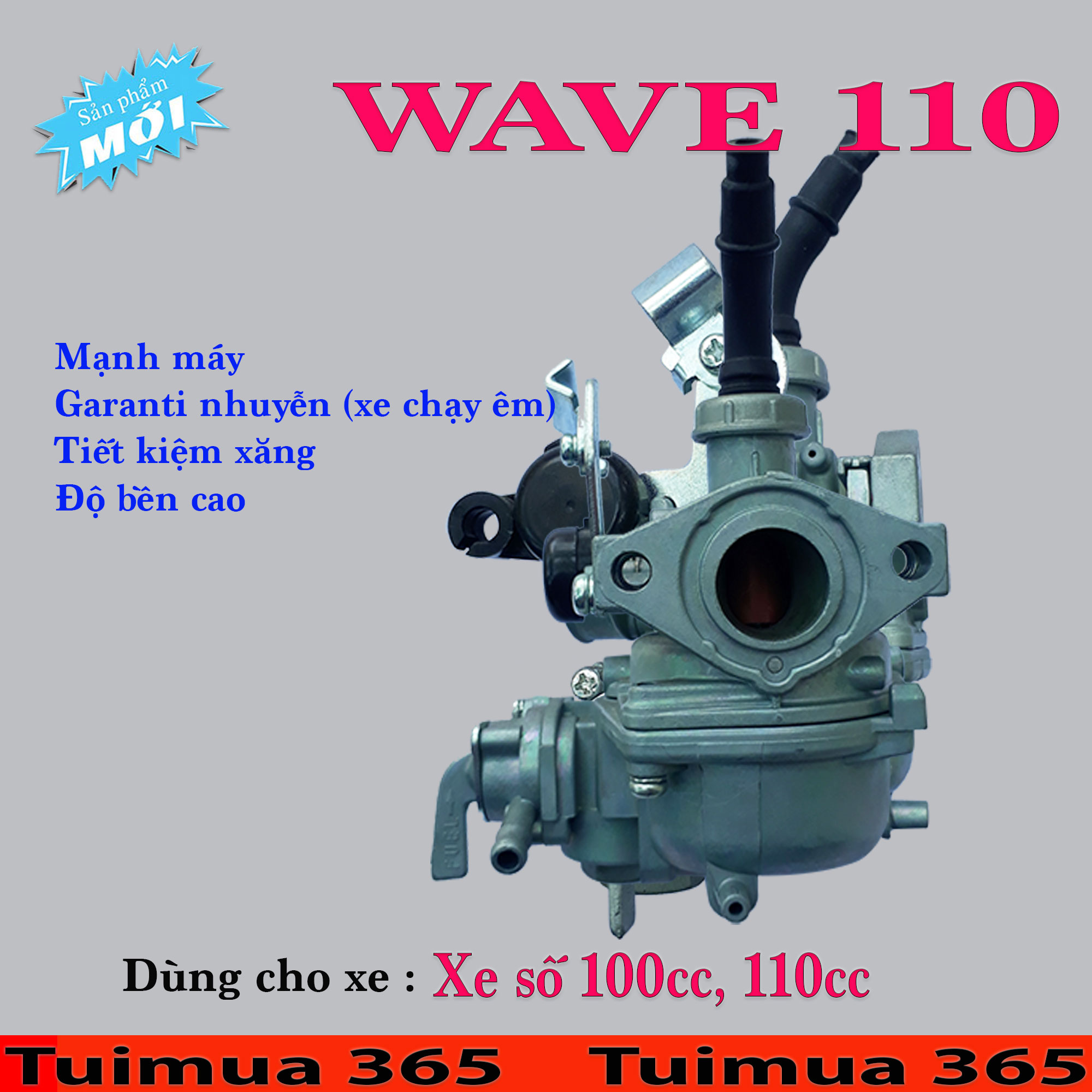 Bình Xăng Con (Bộ Chế Hòa Khí ) dùng cho xe Wave 110 - Wave nhỏ