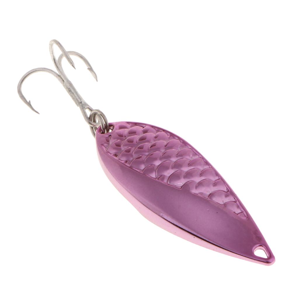 Metal Spoon Fishing Lures 15g Bass Baits Treble Hook Fishing Tackle
