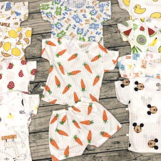 5 bộ cotton giấy cộc tay cho bé