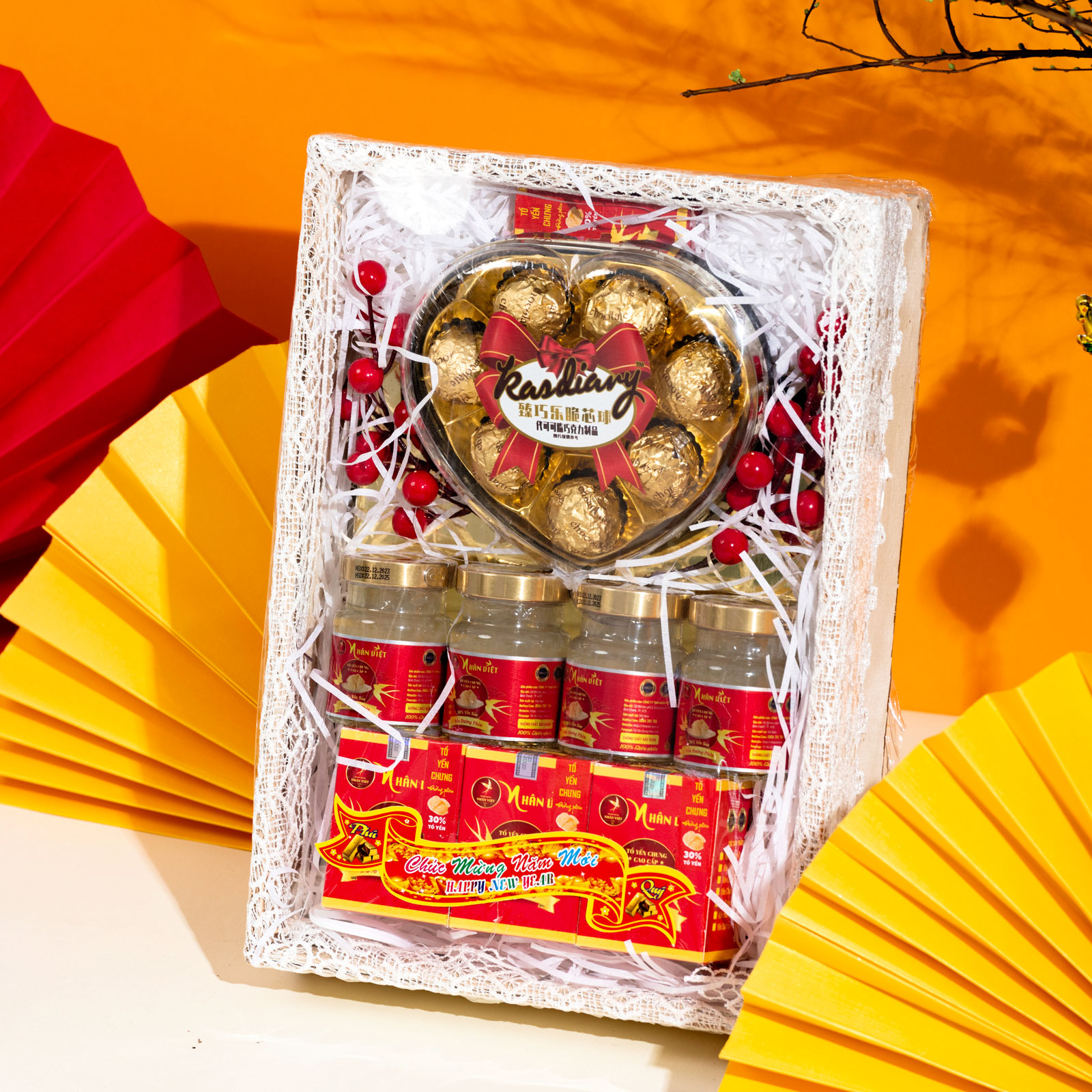 HỘP QUÀ TẾT YẾN SÀO NHÂN VIỆT 2026 - XUÂN TÀI LỘC MÃ ĐÁO THÀNH CÔNG