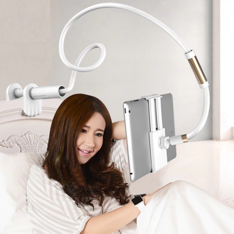 Giá đỡ, kẹp đa năng thông minh cao cấp cho máy tính bảng, ipad Có Chân Kẹp Đầu Giường, Tự Do Điều Chỉnh Góc Độ Chiều Cao - Hàng Chính Hãng
