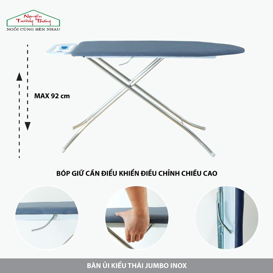 Bàn để ủi cầu là quần áo dạng đứng kiểu Thái Jumbo 01 Inox | Thái Jumbo 01 Inox Ironing board