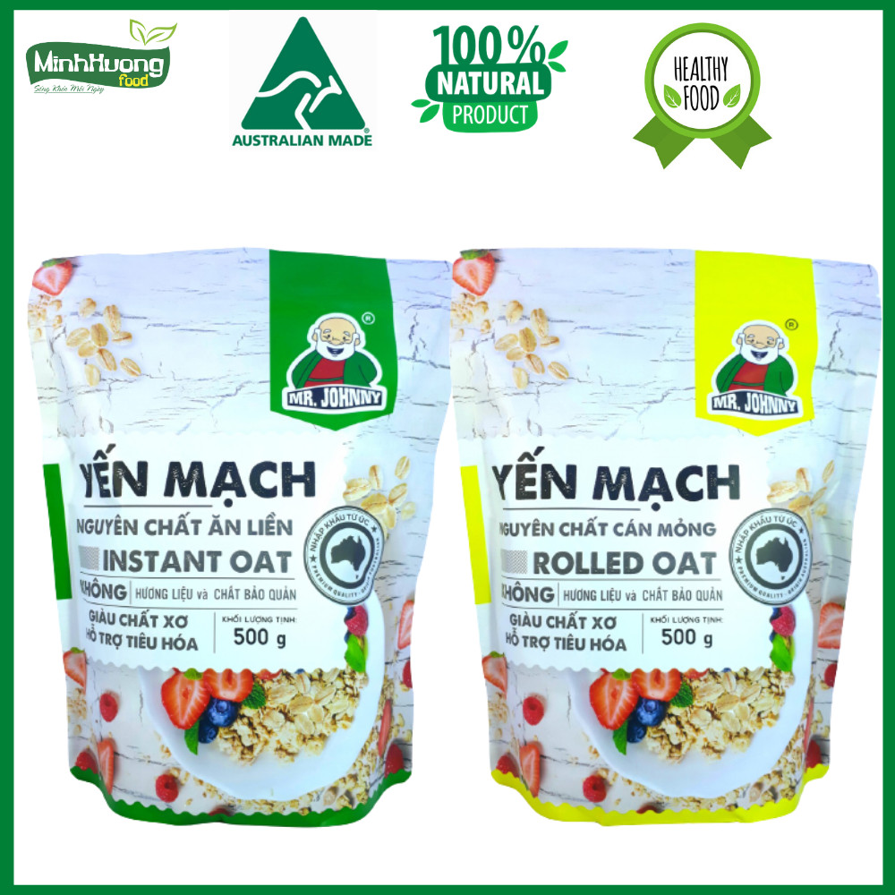 COMBO 2 Bịch Yến Mạch Úc Tươi Mr Johnny - Cho người ăn kiêng, giảm cân
