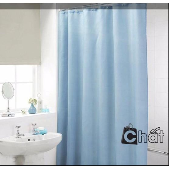 Rèm Phòng Tắm Cửa Sổ Xanh Nước Biển Sọc bóng