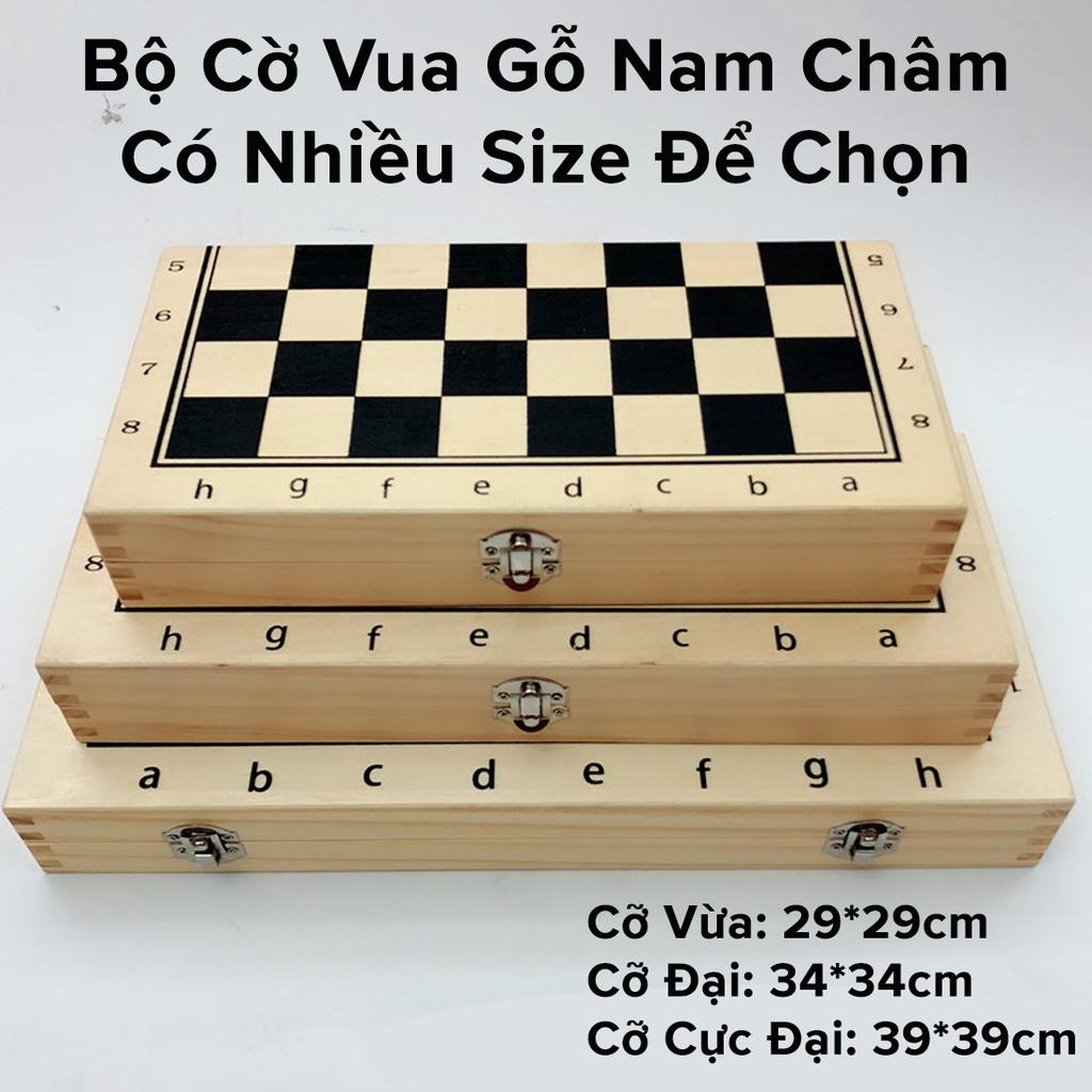 Cờ Vua Nam Châm Bằng Gỗ Cao Cấp Chọn Size - Bộ Cờ Vua Cao Cấp Gỗ Tự Nhiên Có Gắn Nam Châm Chính Hãng miDoctor