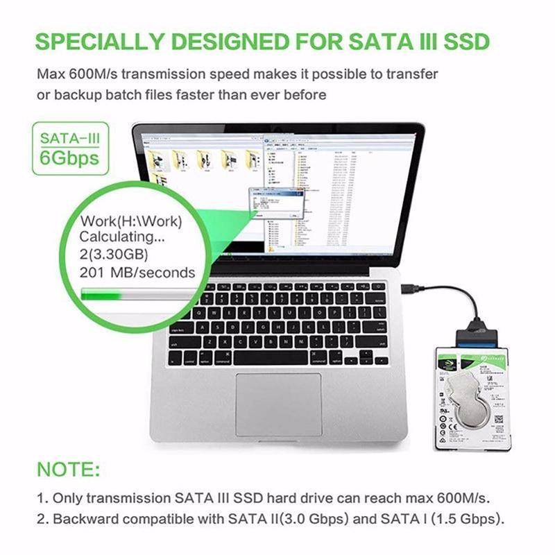 Cáp Chuyển Đổi Ổ Cứng USB 3.0 / 2.0 Sang SATA 22 Pin 2.5 Inch HDD SSD 6Gbps Chuyên Dụng