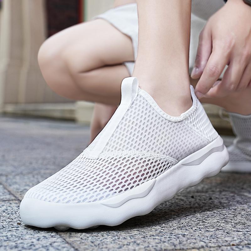 Giày Slip On Light Chạy Bộ Cho Nam Và Nữ Giày Thể Thao Thoáng Khí Mùa Hè Unisex Giày Plus Size 36-48 Color: Black Shoe Size: 42