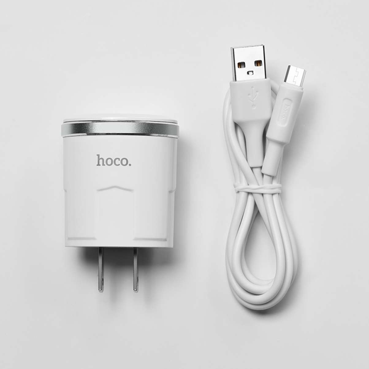 BỘ CỦ SẠC HOCO C37 MICRO USB + Tặng 5 Dây Quấn Cáp - Chính Hãng