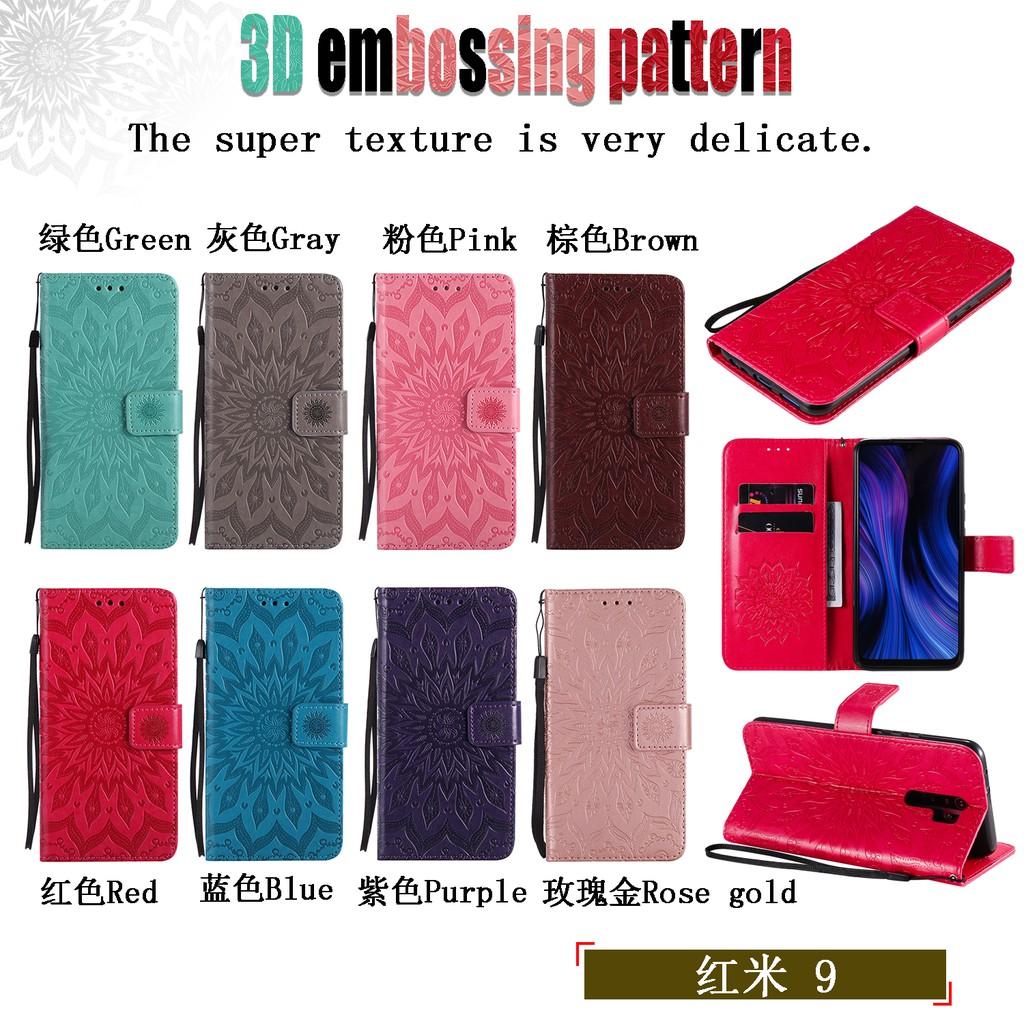 Bao da điện thoại PU có khe đựng thẻ giá đỡ cho Xiaomi Redmi 9 9A 9C Redmi 8 8A Note 7