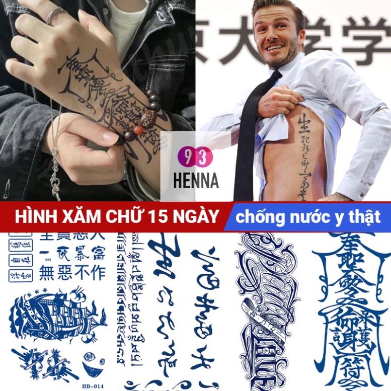 Hình xăm chữ 15 ngày chống nước y xăm thật