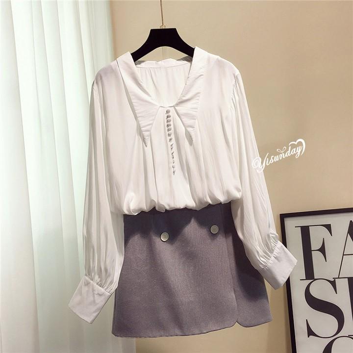 TK383-SƠ MI NỮ CÁCH ĐIỆU S-6XL