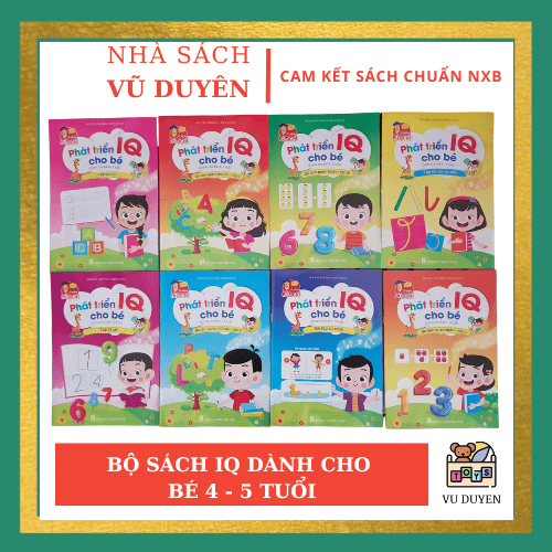 Sách - Bộ phát triển IQ cho bé 4 đến 5 tuổi (Combo 8 quyển)