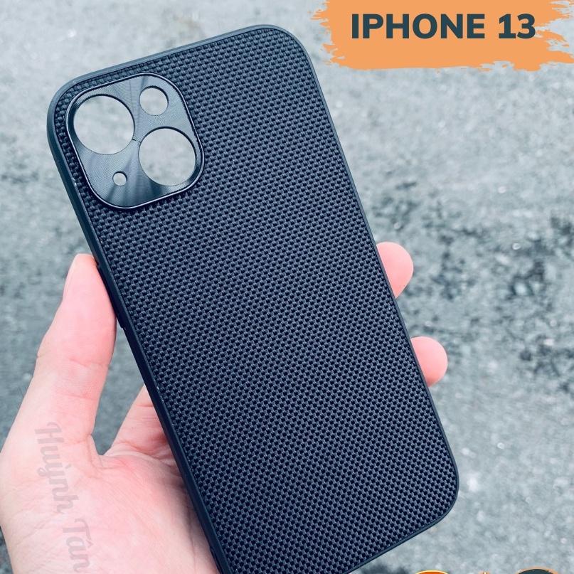 Ốp lưng ip 13 pro max ip 13 pro 13 vân VẢI NYLON nhiều màu chống bám vân tay bảo vệ camera phụ kiện huỳnh tân store