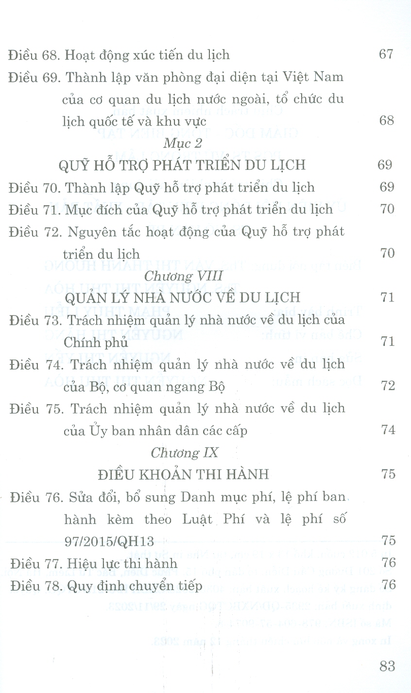 Luật Du Lịch ( Hiện Hành)